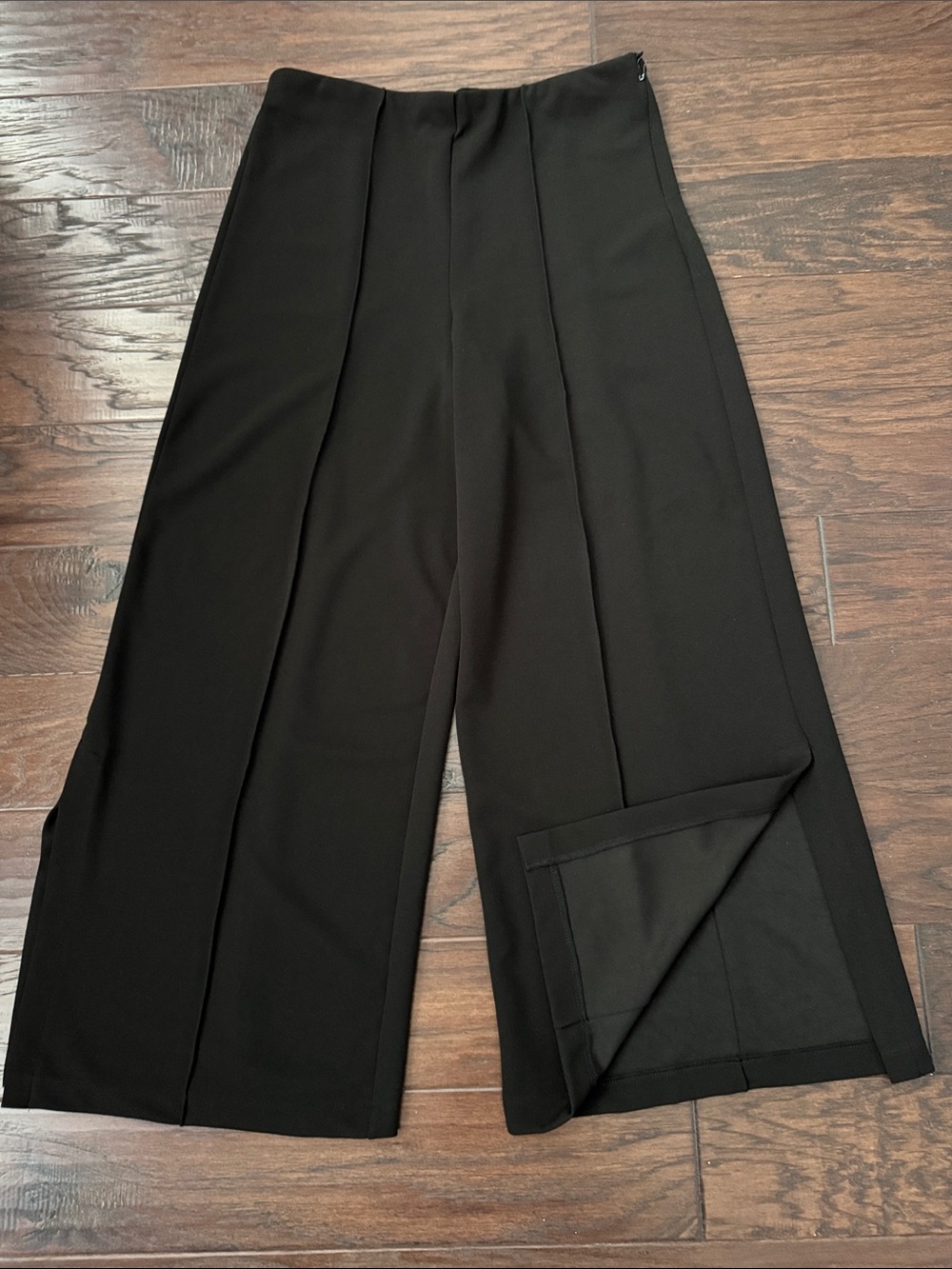 She + Sky Black Wide Leg Boot-Cut Pants